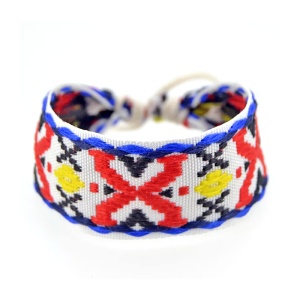 Bratara dama, motive traditionale, reglabila, rosie