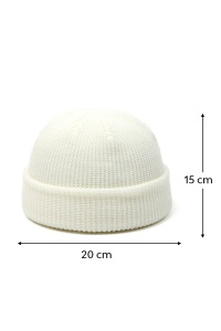 Caciula barbati, model minimalist, confortabil si comod, tematica cool beanie style, marime universala, alba - Img 3