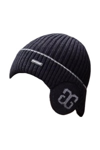 Caciula barbati, model versatil cu acoperitori pentru urechi, tematica warm and cozy, marime universala, neagra