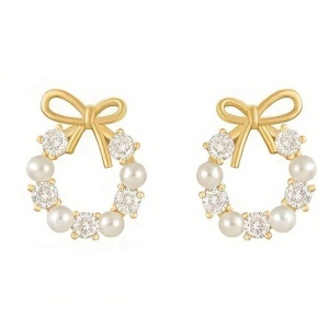 Cercei dama, model fashion delicat, tematica fancy lady, aurii