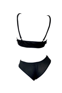 Costum de baie dama, negru, 2 piese, slip brazilian si sutien reglabil RO - Img 2