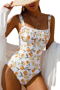 Costum de baie dama, o piesa, model happy summer alb - Img 3
