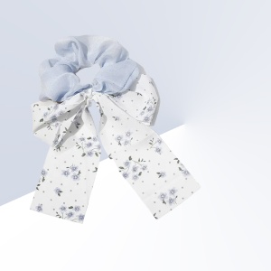 Elastic de par, model spring of life, imprimeu floral, albastru - Img 3