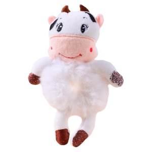 Elastic par, model animalute fericite, accesoriu vacuta, alb