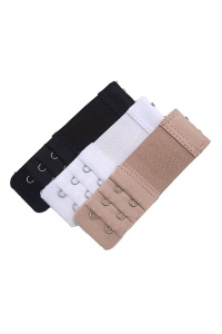 Extensii sutien, set 3 bucati, prelungire reglabila in trei trepte, 3 cm latime si 5 cm lungime, prindere mos si baba, multicolor