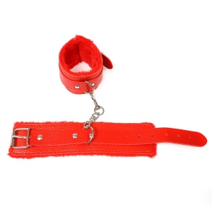 Jucarii erotice, catuse delicate, prindere moale si sigura, tematica bondage is a fun game, model do what you want, reglabile, rosii - Img 2