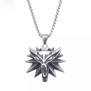 Lant cu pandantiv the witcher, unisex, argintiu, - Img 2