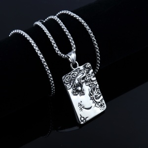 Lant Generalul Men Guan Yu God of War, model brave warrior, unisex, argintiu, - Img 3