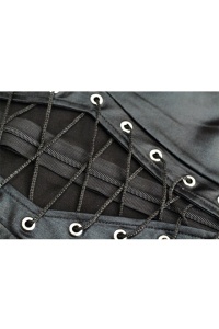Lenjerie body sexy, negru, decolteu adanc in V, fermoar la spate - Img 2