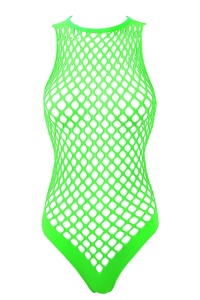 Lenjerie sexy body erotic, prindere dupa gat, verde, plasa - Img 3