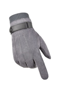 Manusi barbati, model calduros cu manseta dubla, captuseala calduroasa, tematica arctic explorer essential, marime universala, gri
