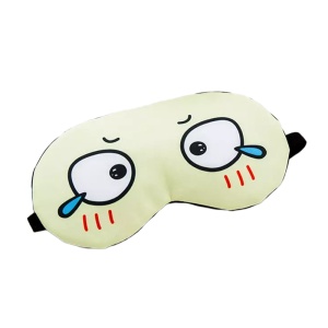 Masca de dormit, animata, fata plangacioasa, verde, marime standard, unisex