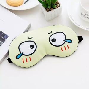 Masca de dormit, animata, fata plangacioasa, verde, marime standard, unisex - Img 2
