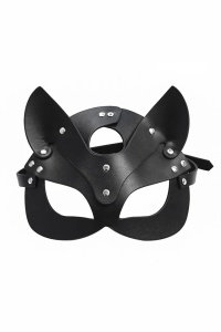 Masca sexy dama, model pisica obraznica cu urechiuse si accesorii metalice, reglabila, tematica dirty kitty, neagra