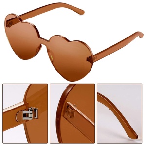 Ochelari de soare, dama, model pentru festival, super cool, M2, marime universala, maro - Img 2