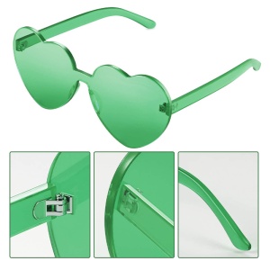 Ochelari de soare, dama, model pentru festival, super cool, marime universala, verzi - Img 2