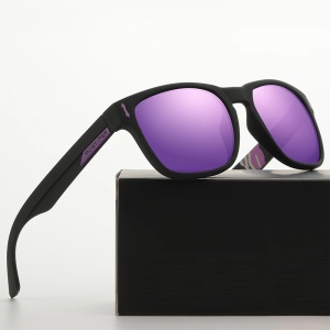 Ochelari de soare pentru barbati, model casual, tematica sport summer, marime universala, mov - Img 2