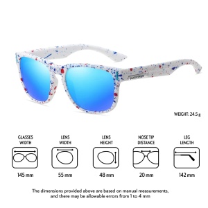 Ochelari de soare pentru barbati, model casual, tematica sport summer, marime universala, albi - Img 3