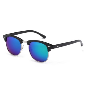 Ochelari de soare pentru barbati, model elegant masculin, tematica fashion hot summer, marime universala, albastri
