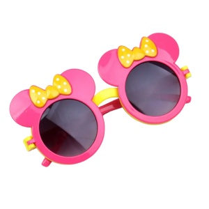 Ochelari de soare pentru copii, model fashion care se deschide open window pentru fetite, marime universala, roz aprins - Img 2