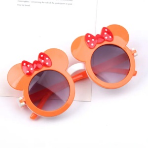 Ochelari de soare pentru copii, model fashion care se deschide open window pentru fetite, marime universala, portocalii - Img 3