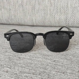 Ochelari de soare pentru copii, unisex, model casual elegant, tematica fashion summer, marime universala, negri - Img 4