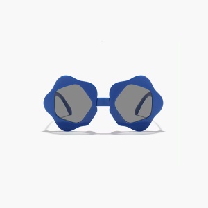 Ochelari de soare pentru copii, unisex, model cu rama cool, tematica perfect summer, marime universala, albastri - Img 2
