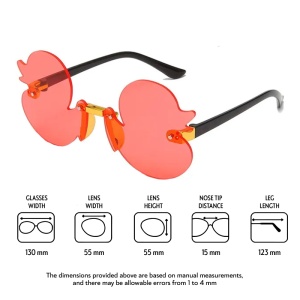 Ochelari de soare pentru copii, unisex, model cu ratuste, tematica Ducky the fancy duck, marime universala, portocalii - Img 4