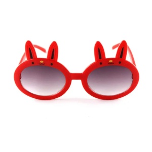 Ochelari de soare pentru copii, unisex, model iepuras, marime universala, rosii
