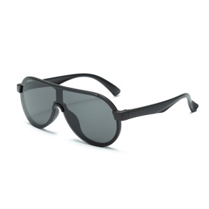 Ochelari de soare pentru copii, unisex, model pilot curajos, tematica summer drive, marime universala, negri