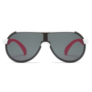 Ochelari de soare pentru copii, unisex, model pilot curajos, tematica summer drive, marime universala, albi - Img 2