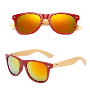 Ochelari de soare unisex, model clasic, vintage, tematica fashion men, marime universala, rosu inchis - Img 3