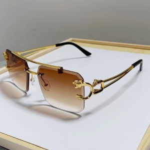 Ochelari de soare unisex, model elegant cu personalitate, tematica glamour life style, marime universala, maro - Img 2
