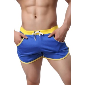 Pantaloni scurti tip boxeri, barbati, model sport, albastru