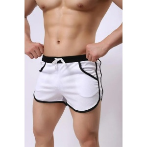 Pantaloni scurti tip boxeri, barbati, model sport, alb - Img 3