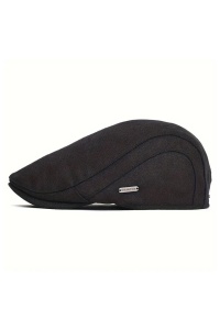 Sapca de barbati, cozoroc curbat, prindere la spate cu capsa, model elegant, tematica office style, marime universala, neagra - Img 3