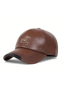 Sapca de barbati, cozoroc curbat, prindere reglabila, model masculin, tematica classy style, marime universala, maro deschis