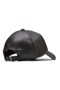 Sapca de barbati, cozoroc curbat, prindere reglabila, model masculin, tematica classy style, marime universala, neagra - Img 3