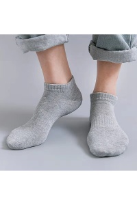 Set 3 perechi de sosete, model clasic minimalist, unisex, marime 38 – 42, gri - Img 4