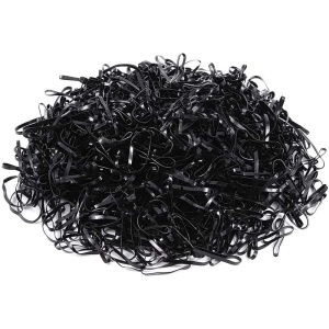 Set elastice de par, colorate, 500 bucati, negru, cauciuc - Img 2