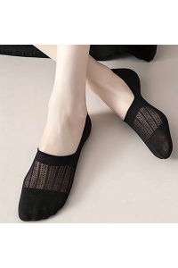 Sosete dama, set 5 perechi, model comod, delicat si colorat, tematica stay cozy, non – slip, marime 38 – 42, negre - Img 2