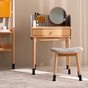 Sosete pentru mobila, protectie pentru picioarele scaunelor, model tip husa anti zgariere minimalist, tematica fashion home, marime universala, negre - Img 2