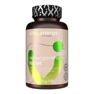 VITAXYNERGY Ashwagandha Tablet – Supliment Natural pentru Reducerea Stresului si Sustinerea Vitalitatii – 30 Tablete, Aprobat de Ministerul Sanatatii Certificat FDA, GMP, Halal