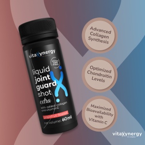 VITAXYNERGY Liquid Joint Guard Shot Extra Grapefruit - 12x60ml Supliment Lichid pentru Flexibilitatea Articulatiilor si Gestionarea Inflamatiei cu Glucozamina, Condroitina, MSM si Acid Hialuronic Concentratie Mare de Collagen - Img 3