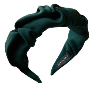 Bentita pentru par, model 5 pliuri, verde, marime standard