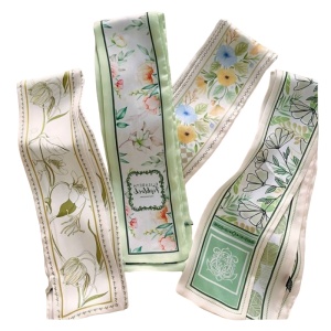 Bentita pentru par tip esarfa, set 4 bucati, model versatil multifunctional, tematica be precious, verde