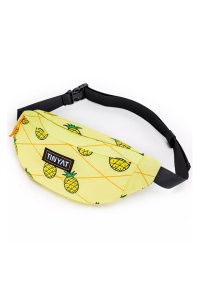 Borseta de talie sau umar, galbena, imprimeu tropical ananas, unisex
