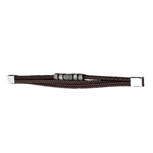 Bratara cu rune celtice si accesorii multiple, model funie impletita, tematica mistery world, unisex, maro, - Img 4
