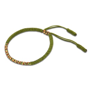 Bratara, model traditonal impletitura, dimensiune reglabila, verde, unisex - Img 2