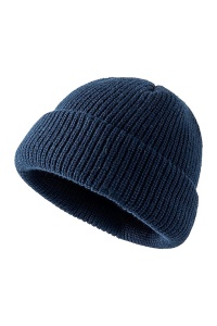 Caciula barbati, model minimalist, confortabil si comod, tematica cool beanie style, marime universala, albastra inchis - Img 3